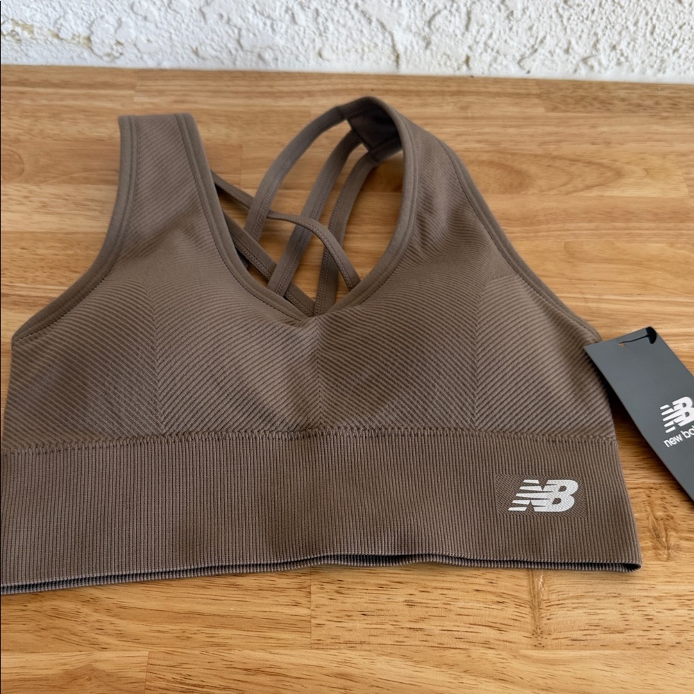 New Balance Chocolate Brown Sports Bra